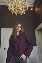 Load image into Gallery viewer, PeachCC Boucle Jacket Plum
