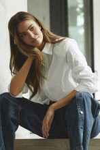 Load image into Gallery viewer, PoppyCC Button Waist Shirt White
