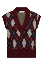 Load image into Gallery viewer, Rowcc Check Vest Winered
