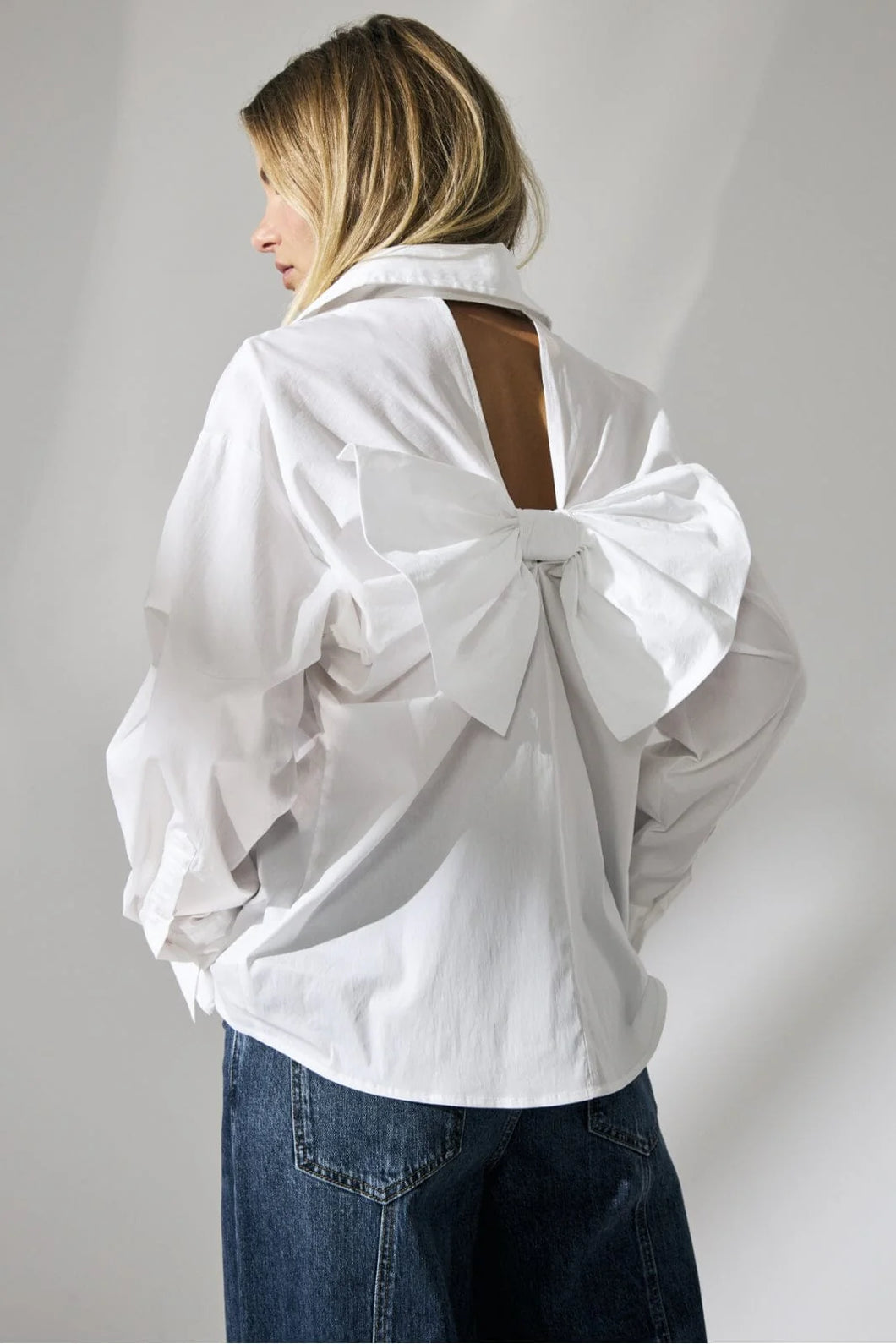 Sannacc bow shirt - White