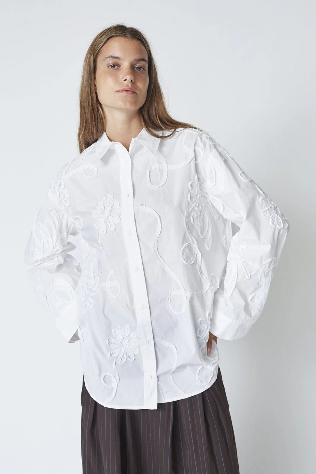 Xaviercc Flower Shirt White