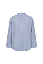 Load image into Gallery viewer, Xaviercc Stripe Flower Shirt Pale Blue
