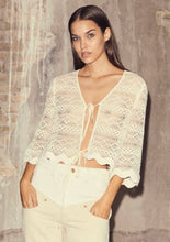 Load image into Gallery viewer, Lara Crochet Tie Blouse
