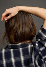 Load image into Gallery viewer, Floret Shirtdress Check Dark Navy
