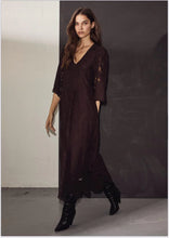Load image into Gallery viewer, Curvey Lace Hem Dress Mocca
