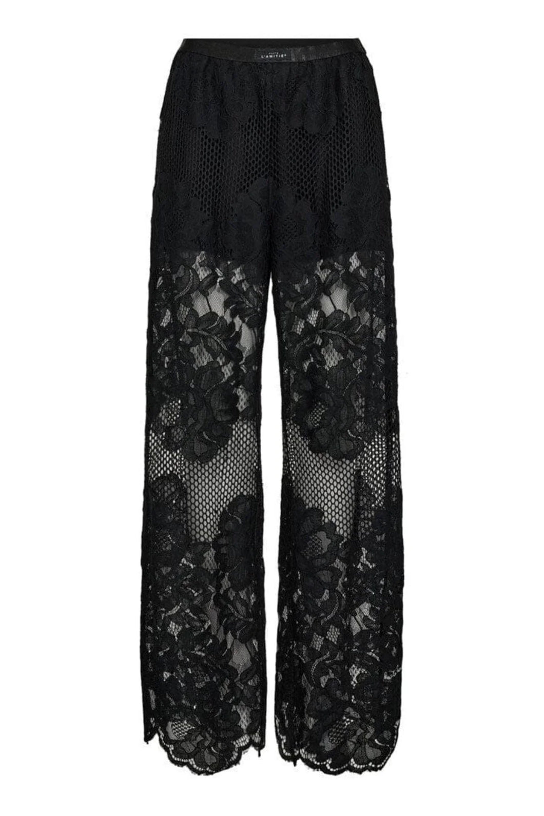 Curvey Lace Hem Trousers