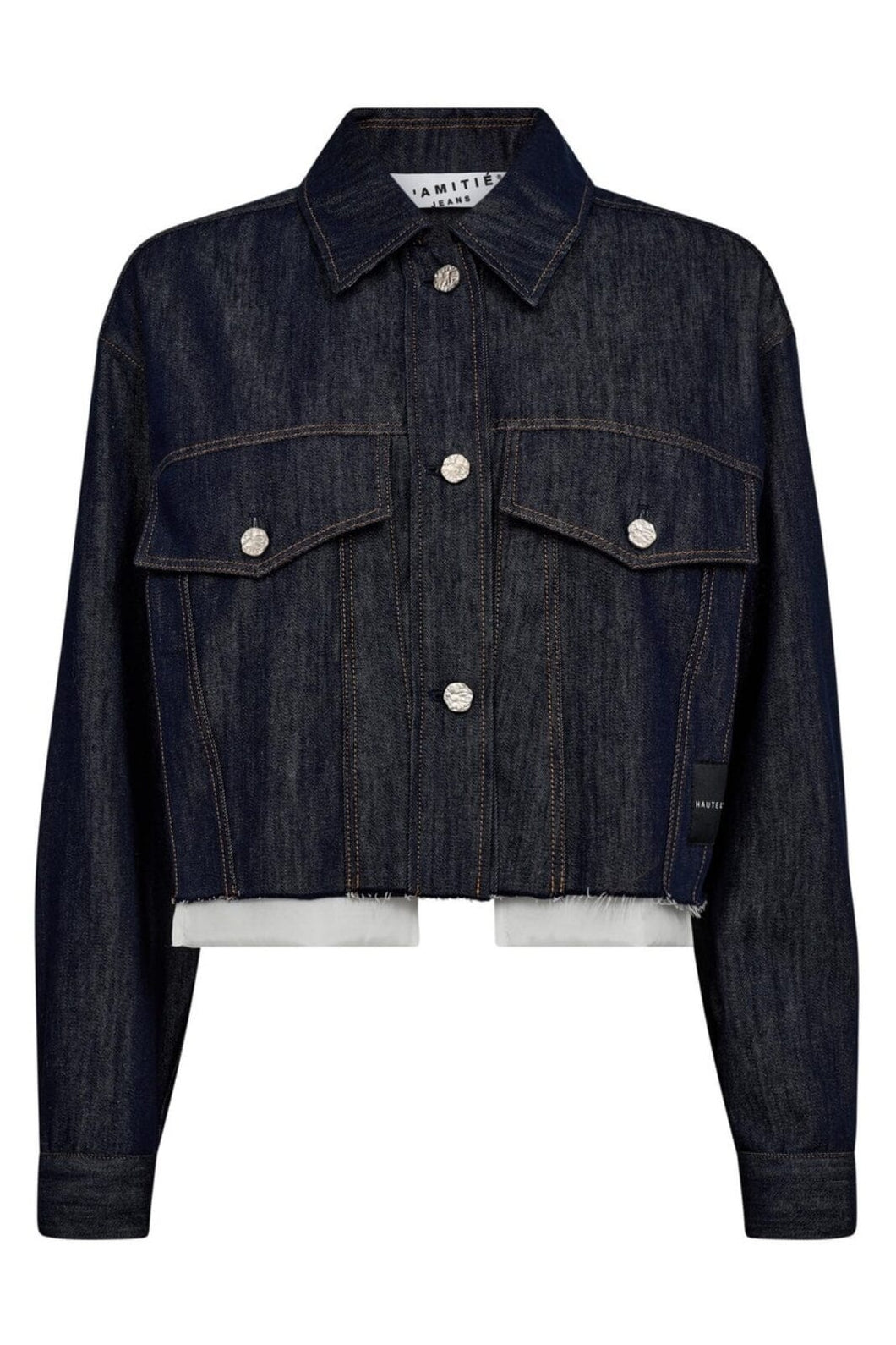Denim Cargo Crop Shirt