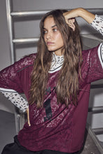 Load image into Gallery viewer, Sporty lace football tee   Amarone
