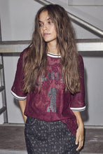 Load image into Gallery viewer, Sporty lace football tee   Amarone
