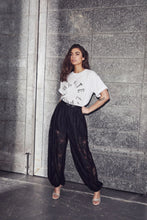 Load image into Gallery viewer, Bella Lace Harem Pant Black
