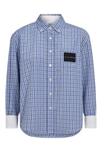 Load image into Gallery viewer, Contrast Color Check Shirt Blue
