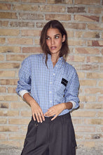 Load image into Gallery viewer, Contrast Color Check Shirt Blue
