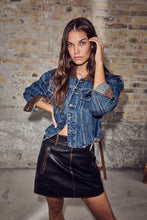 Load image into Gallery viewer, Denize Crop Denim Jacket
