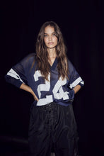 Load image into Gallery viewer, Drift Number Ls Tee Navy
