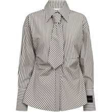 Load image into Gallery viewer, Gemma Tie Stripe Shirt Beige
