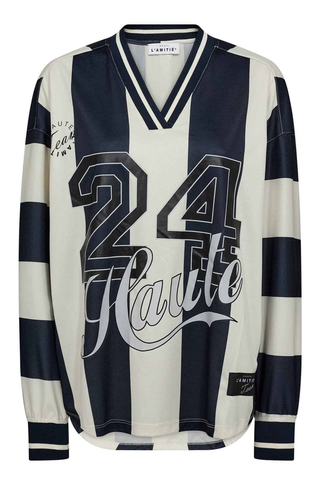 Haute 24 Stripe Blouse Navy Pearl
