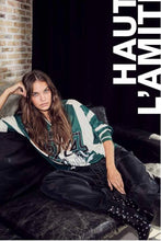 Load image into Gallery viewer, Haute 24 Stripe Blouse Green Pearl
