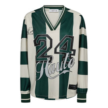 Load image into Gallery viewer, Haute 24 Stripe Blouse Green Pearl

