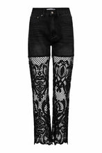 Load image into Gallery viewer, Lace Jeans Black

