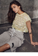 Load image into Gallery viewer, Limone Crop Top Pale Yellow
