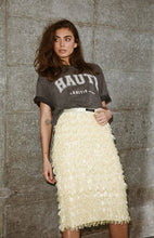 Load image into Gallery viewer, Limone Pencil Skirt Pale Yellow
