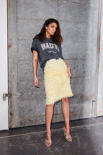 Load image into Gallery viewer, Limone Pencil Skirt Pale Yellow
