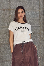 Load image into Gallery viewer, Neckline Logo Tee Off White Mocca
