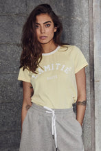 Load image into Gallery viewer, Neckline Logo Tee Pale Yellow
