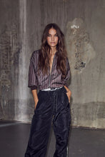 Load image into Gallery viewer, Pin Stripe Zip Sweat Mocca
