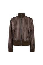 Load image into Gallery viewer, Pin Stripe Zip Sweat Mocca
