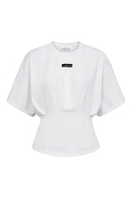 Load image into Gallery viewer, Romie Pleat Tee White
