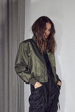 Load image into Gallery viewer, Sally Crop Bomber Army
