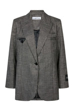 Hlaða mynd inn í gallerískoðara, Black Silver Check single Blazer
