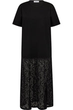 Load image into Gallery viewer, Summer Lace Tee Dress Black
