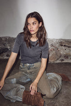 Load image into Gallery viewer, Vintage Acid Rib Tee Black Wash
