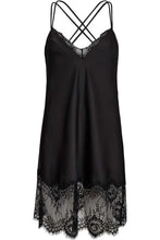 Load image into Gallery viewer, Vista Lingerie Crop Strap Dress Black
