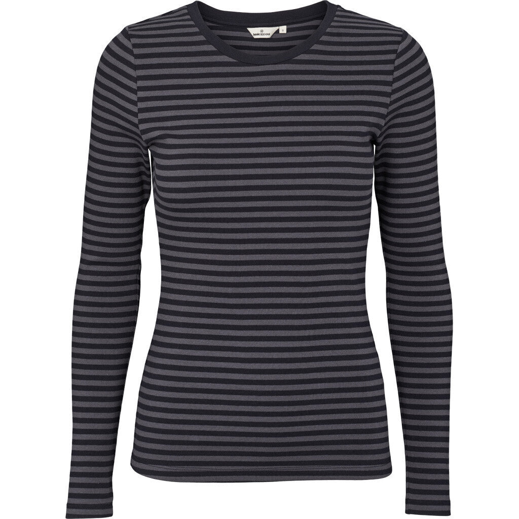 Ludmilla Long Sleeve Tee - Blackened Pearl/Black