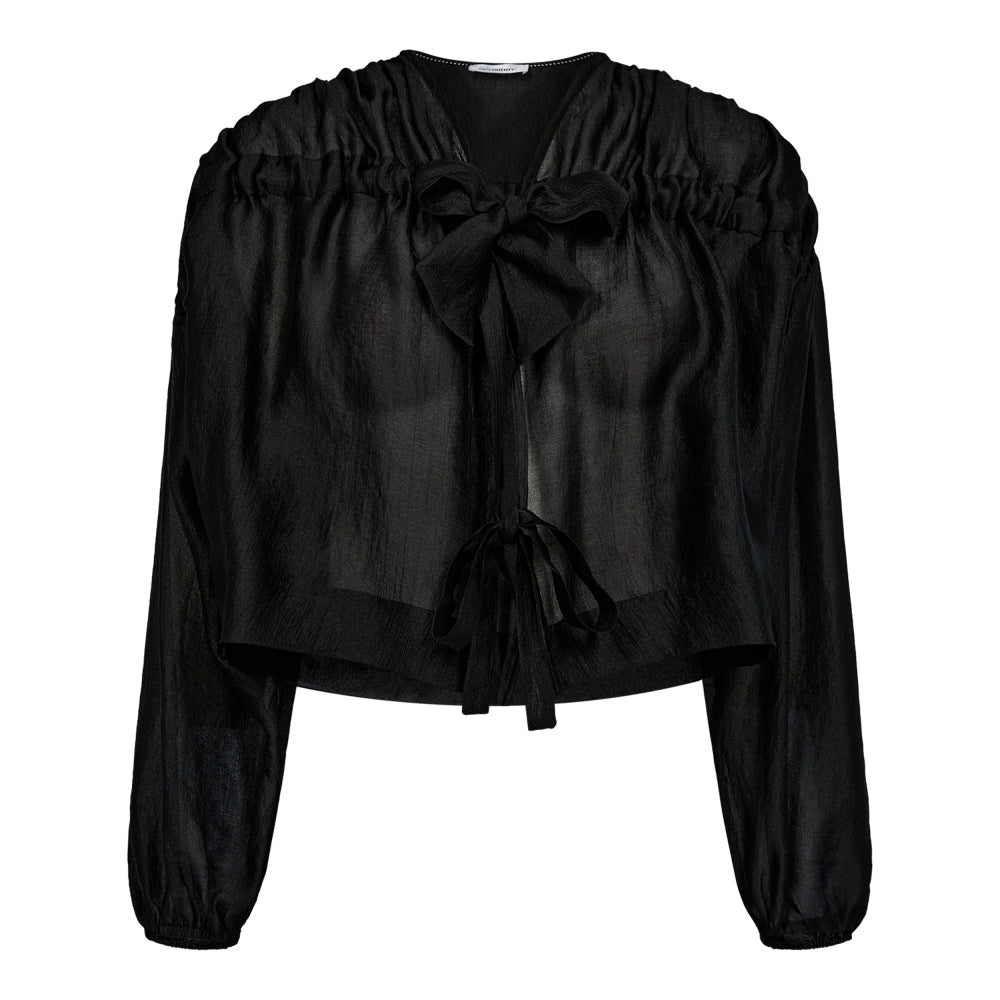 moniquecc tie blouse - Black