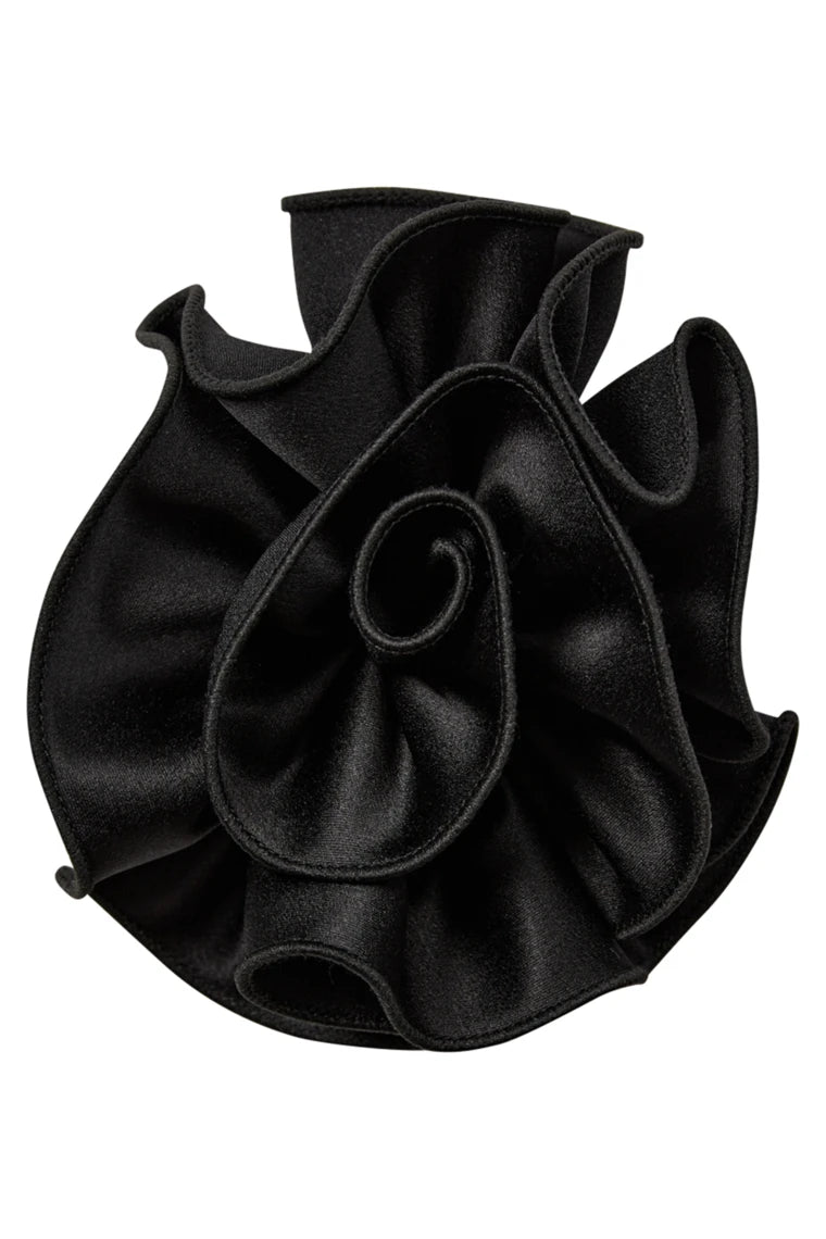 Rosetta Rose Pin - Black