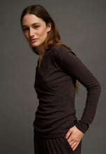 Load image into Gallery viewer, Surround Knit Top Dark Brown
